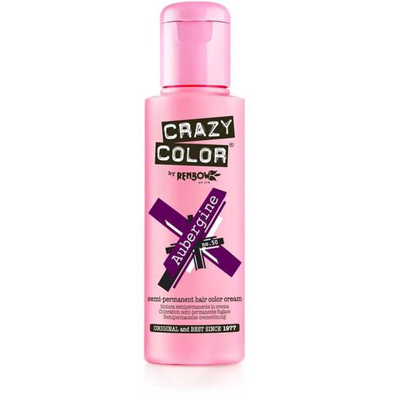 Crazy Color Semi Permanent Hair Colour Cream Aubergine