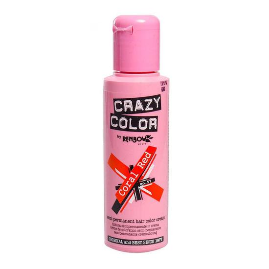 Crazy Color Semi Permanent Hair Colour Cream Coral Red