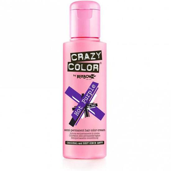 Crazy Color Semi Permanent Hair Colour Cream Hot Purple