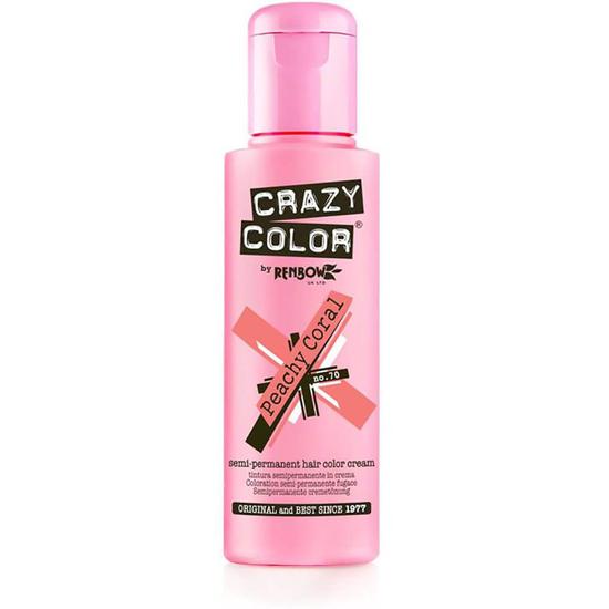 Crazy Color Semi Permanent Hair Colour Cream Peachy Coral