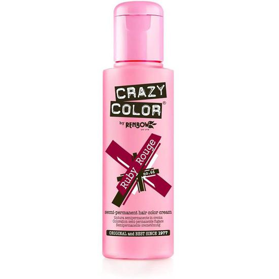 Crazy Color Semi Permanent Hair Colour Cream Ruby Rouge