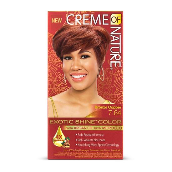 Creme Of Nature Exotic Shine Permanent Hair Colour Bronze Copper,7.64