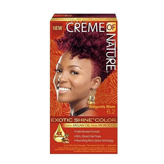 Creme Of Nature Exotic Shine Permanent Hair Colour Burgundy Blaze,6.2