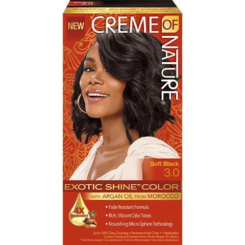 Creme Of Nature Exotic Shine Permanent Hair Colour Soft Black,3.0