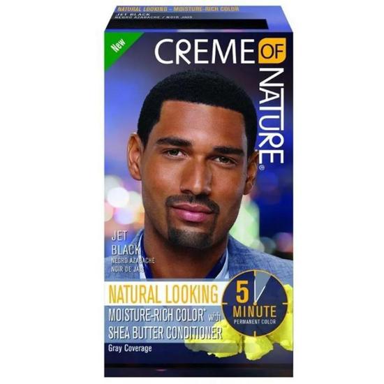 Creme Of Nature Permanent Hair Colour For Men Rich Black