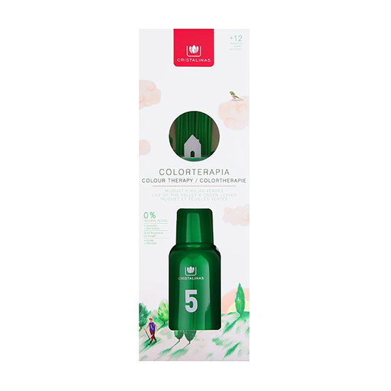Cristalinas Lily & Green Leaves Colourtherapy Reed Diffuser