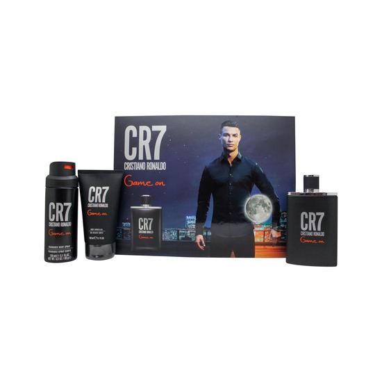 Cristiano Ronaldo CR7 Game On Gift Set 100ml Eau De Toilette + 150ml Shower Gel + 150ml Body Spray