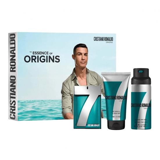 Cristiano Ronaldo CR7 Origins Gift Set With 100ml Eau De Toilette, Shower Gel 150ml & Body Spray 150ml