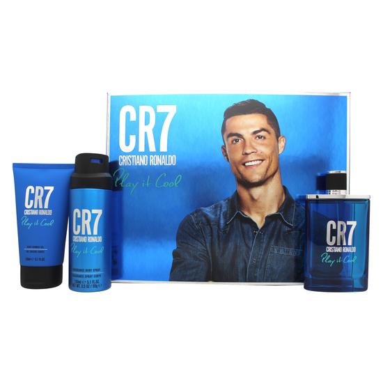 Cristiano Ronaldo CR7 Play It Cool Gift Set 100ml Eau De Toilette Spray + 150ml Shower Gel +150ml Body Spray