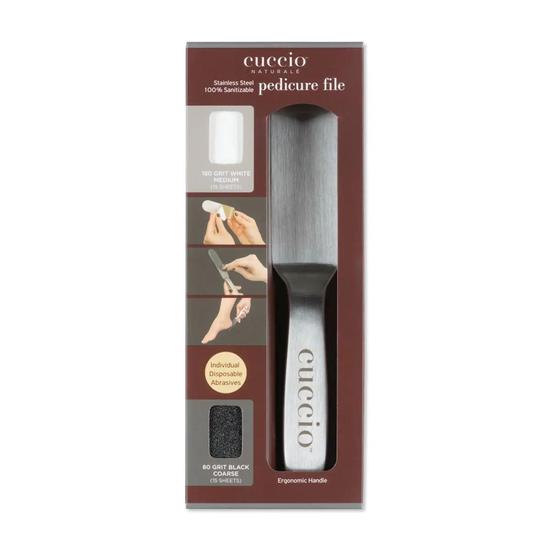 Cuccio Stainless Steel Pedicure File With Abrasive Replacement Refills 30 refills