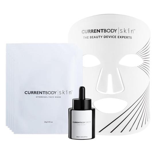 CurrentBody Skin LED Light Therapy Mask Led Mask + 5 Face Masks + Serum