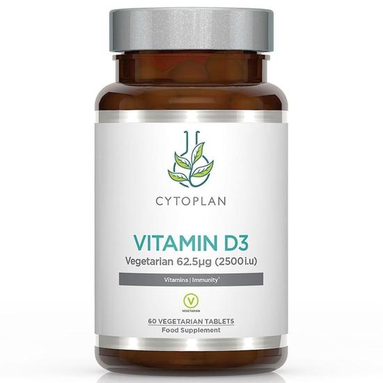 Cytoplan Vegetarian Vitamin D3 62.5ug 2500iu Tablets 60 Tablets