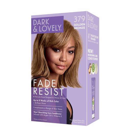 Dark and Lovely Fade Resistant Rich Conditioning Hair Colour Golden Bronze, 379