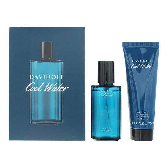 Davidoff Cool Water Eau De Toilette 40ml + Shower Gel 75ml Gift Set For Him
