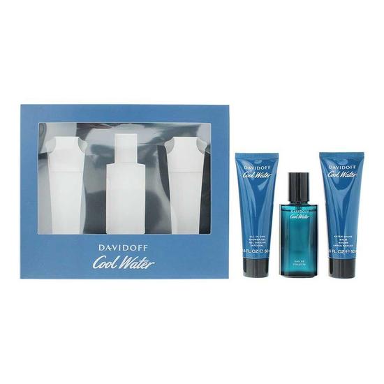 Davidoff Cool Water Eau De Toilette Shower Gel + Aftershave Balm Gift Set