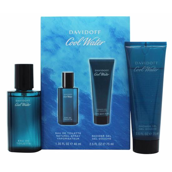 Davidoff Cool Water Gift Set 40ml Eau De Toilette + 75ml Shower Gel