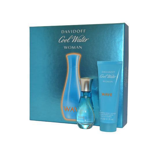 Davidoff Cool Water Woman Wave Gift Set Eau De Toilette + Body Lotion