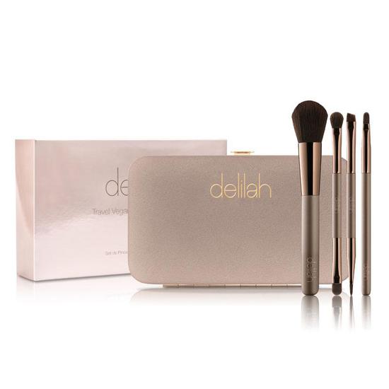 delilah Vegan Travel Brush Collection 4 Piece Mini Brush Collection