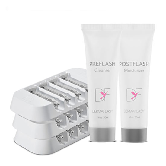 DERMAFLASH THE ESSENTIALS Anti-Aging Exfoliation Replenishment Kit 12 Weeks