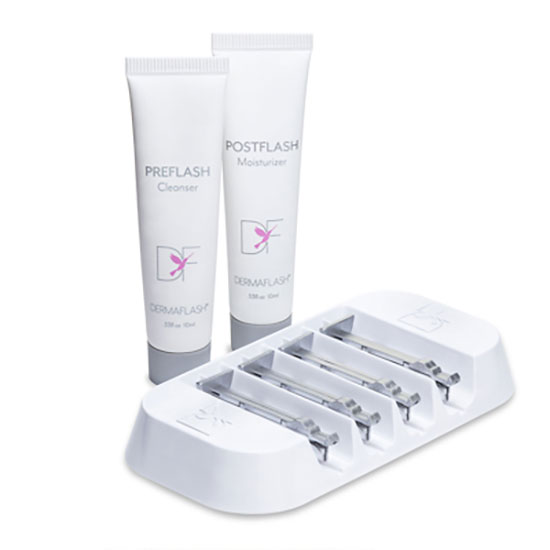 DERMAFLASH THE ESSENTIALS Anti-Aging Exfoliation Replenishment Kit 4 Weeks