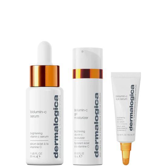 Dermalogica BioLumin-C Brightening Trio 30ml BioLumin-C Serum, 15ml BioLumin-C Gel Moisturiser & 6ml BioLumin-C Eye Serum