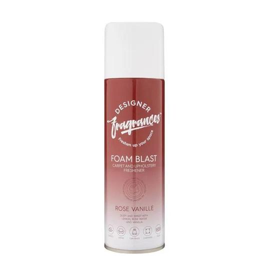 Designer Fragrances Foam Blast Carpet & Upholstery Freshener Rose Vanilla 300ml