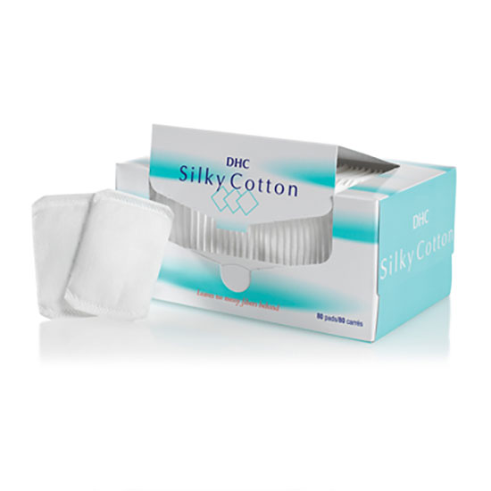 DHC Silky Cotton Cosmetic Pads 80 Pack