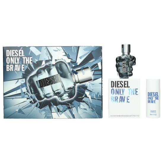 Diesel Only The Brave Gift Set 125ml Eau De Toilette + 100ml Shower Gel + 50ml Shower Gel