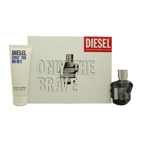 Diesel Only The Brave Gift Set 35ml Eau De Toilette + 75ml Shower Gel