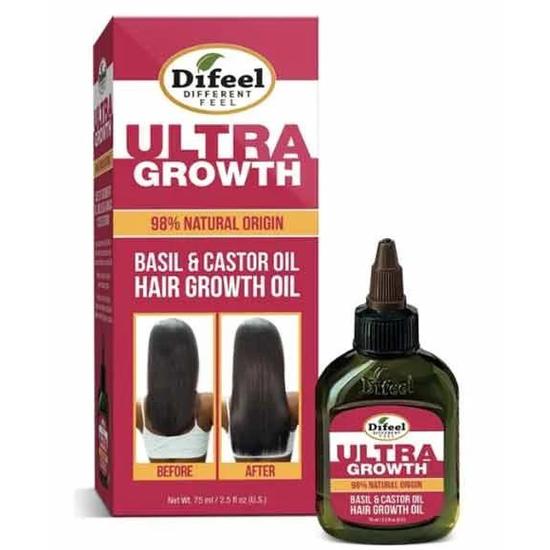 Difeel 99 Percent Natural Ultra Growth Basil & Castor Oil Hair Growth Oil