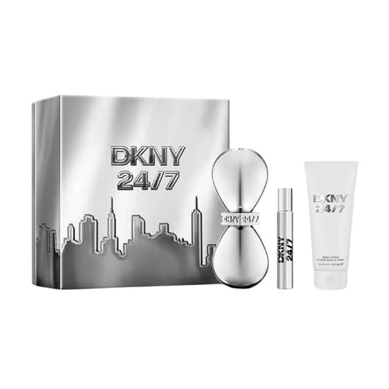 DKNY 24/7 Eau De Parfum Women's Perfume Gift Set 100ml + 100ml Body Lotion + 15ml