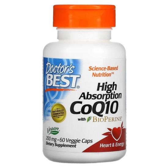 Doctor's Best High Absorption CoQ10 With BioPerine 200mg Vegicaps 60 Vegicaps