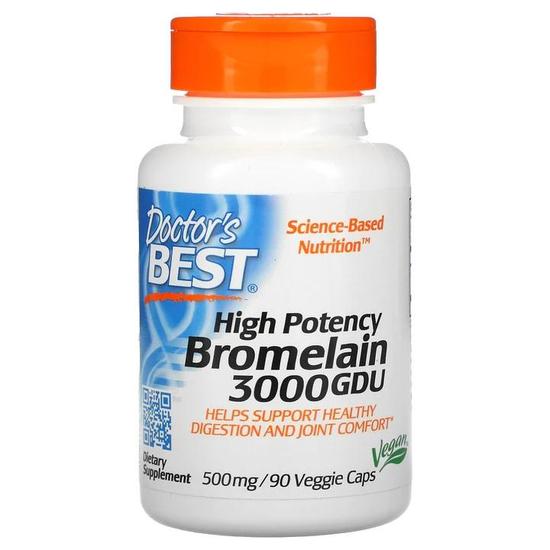 Doctor's Best High Potency Bromelain 3000 GDU 500mg Vegicaps 90 Vegicaps