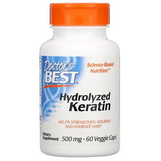 Doctor's Best Hydrolyzed Keratin 500mg Vegicaps 60 Vegicaps