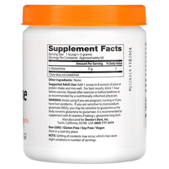 Doctor's Best L-Glutamine Powder 300g