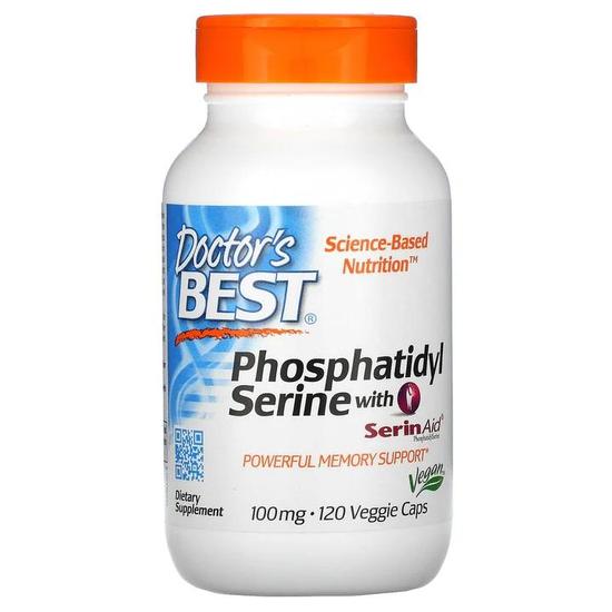 Doctor's Best Phosphatidylserine With SerinAid 100mg Vegicaps 120 Vegicaps