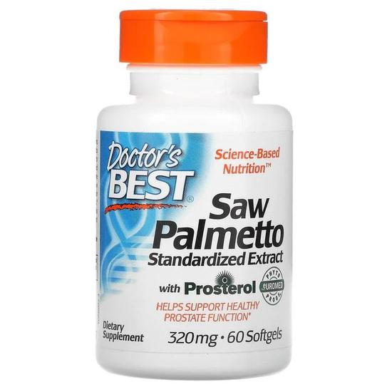 Doctor's Best Saw Palmetto Standardised Extract With Prosterol 320mg Softgels