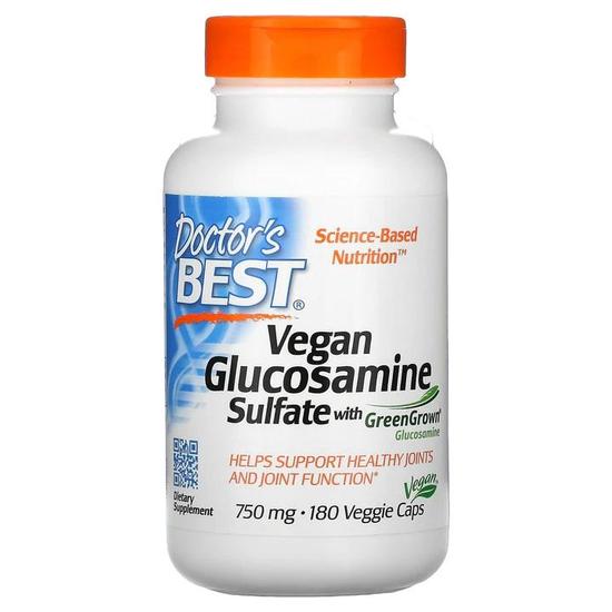 Doctor's Best Vegan Glucosamine Sulphate With GreenGrown 750mg Vegicaps 180 Vegicaps