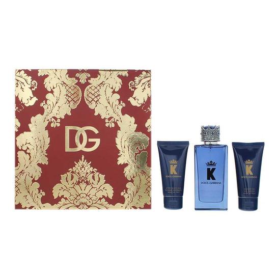 Dolce & Gabbana K Eau De Parfum 100ml, Aftershave Balm 75ml + Shower Gel 75ml Gift Set