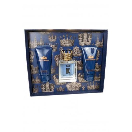 Dolce & Gabbana K Eau De Toilette Gift Set With 50ml Eau De Toilette, 50ml Shower Gel & 50ml Aftershave Balm