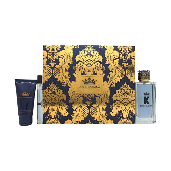 Dolce & Gabbana K Gift Set 100ml Eau De Toilette + 10ml Eau De Toilette + 50ml Aftershave Balm