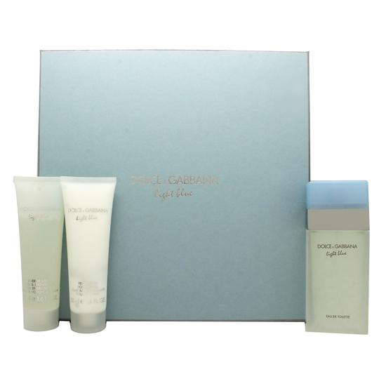 Dolce & Gabbana Light Blue Gift Set 50ml Eau De Toilette + 50ml Body Cream + 50ml Shower Gel