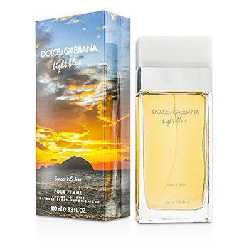 dolce and gabbana light blue sunset in salina