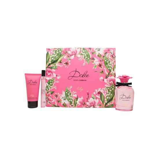 Dolce & Gabbana Lily Gift Set 75ml Eau De Toilette + 10ml Eau De Toilette + 50ml Body Lotion