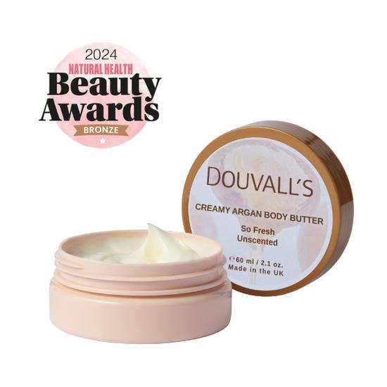 Douvall's Organic Creamy Argan Body Butter So Fresh Unscented