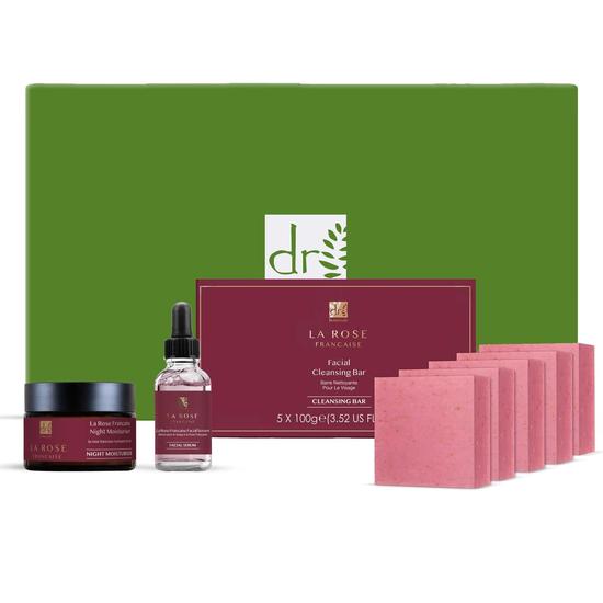 Dr Botanicals Anti-Ageing La Rose Francaise Evening Skin Care Women's Deluxe Gift Set