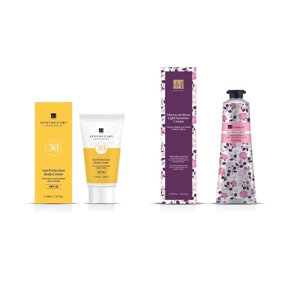 Dr Botanicals Anti-Ageing SPF 30 Moroccan Rose Light Summer Body Kit