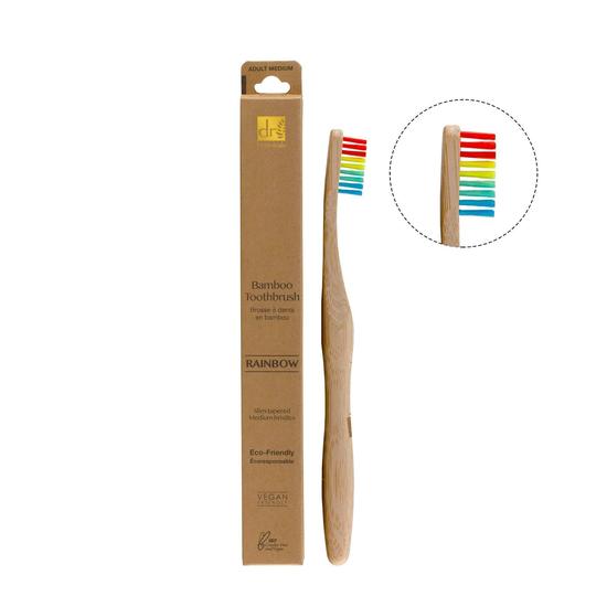 Dr Botanicals Bamboo Toothbrush Rainbow