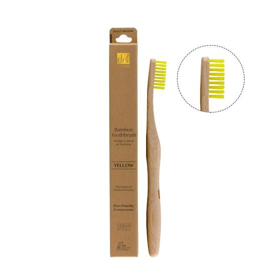 Dr Botanicals Bamboo Toothbrush Yellow