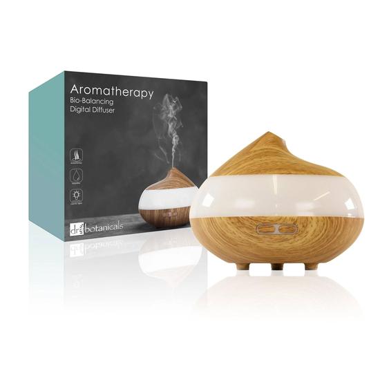 Dr Botanicals bio-balancing Wooden Aroma Digital Diffuser Clear Panel